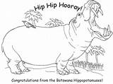Hippo Hippopotamus Drawing Botswana Netart Hippos sketch template