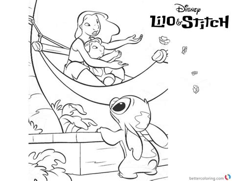 lilo  stitch ohana coloring pages   boat  printable