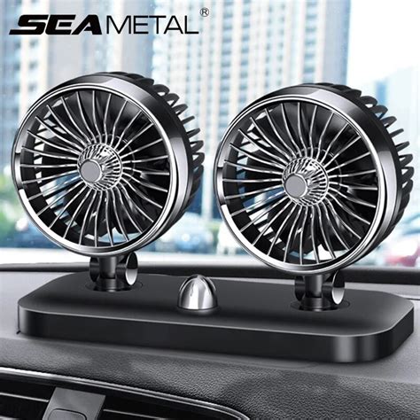 accessories car universal cooling fan   degree adjustable car air dual head fan  noise