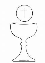 Chalice Communion Comunion Caliz Kommunion Catholic Erstkommunion Sketchite Primeira Kelch Catequese Adornos Eucharist sketch template