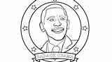 Coloring Obama Getdrawings Michelle President sketch template
