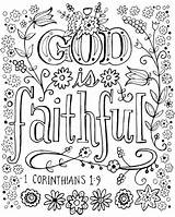 Coloring Pages Bible God Faithful Colouring Color Kids Canvas Verse Adult Printable Quotes Scripture Mandala Christian Verses Demand Book Journaling sketch template