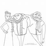 Coloring Despicable Pages Gru Bratt Dru Balthazar Lucy Minions Color Print Characters Getdrawings Getcolorings Printable sketch template