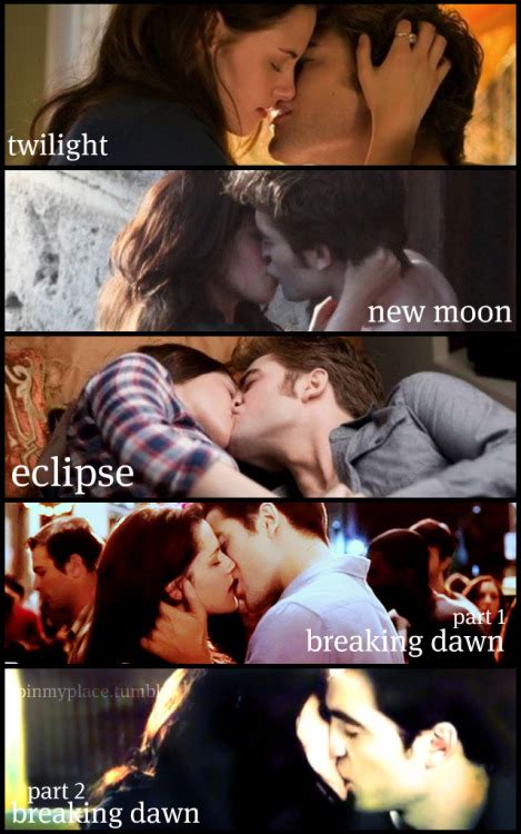 la saga robsten collage kisses en todas las películas twilight