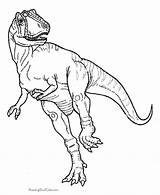 Coloring Dinosaur Pages Tyrannosaurus Sheet sketch template