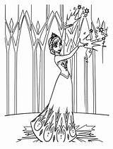 Elsa Coloring Castle Pages Queen Her Frozen Decorating Disney Anna Princess Coloringsky sketch template