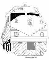 Train Coloring Pages Trains Printable Template Kids Ticket Transportation Clipart Color Toy Print Cliparts Trein Gif sketch template