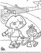 Coloring Dora Explorer Pages sketch template