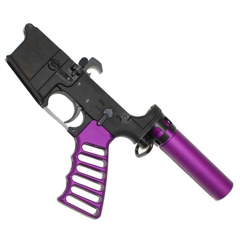 ar  micro pistol buffer tube kit system  anodized purple