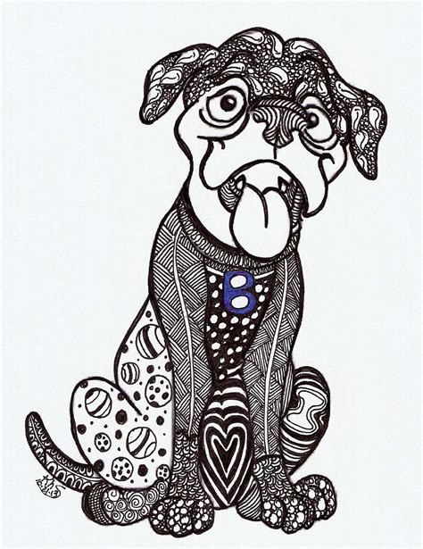 friends special  boxer bobby dog coloring page dog