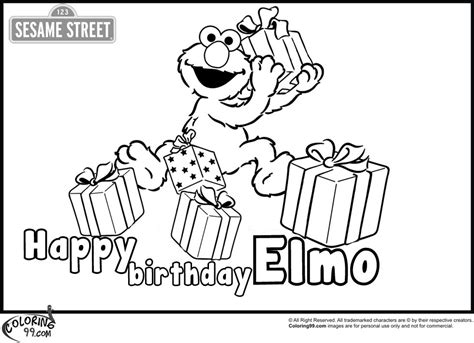 happy birthday sesame street coloring pages clip art library