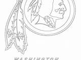 Pages Redskins Washington Coloring Getcolorings Football sketch template