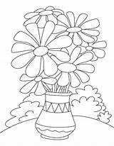 Flower Coloring Plant Pot April Daisy Parts Pages Month Printable Color Kids Print Getcolorings sketch template