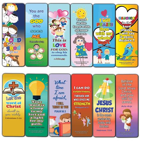 buy short bible verses  kids bookmarks  pack handy memory
