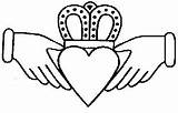 Claddagh Loyalty Clipart Ring Clip Irish Vector Symbol Friendship Represent Symbols Cliparts Drawing Tattoo Hands Heart Outline Marriage Represents Library sketch template