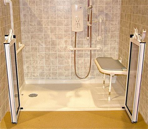 Roll In Shower Handicapped Ada Shower Traditional