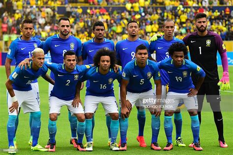 Brazil S Football Team Poses Before Their 2018 Fifa World