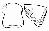 Coloring Bread Sandwich Pages Slices Healthy Kids Toast Slice Food Recipes Sandwiches Drawing Template Sketch Choose Board Templates sketch template