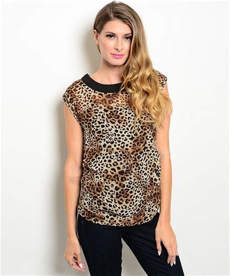 animal print blouse animal print blouse clothes short sleeve chiffon blouse
