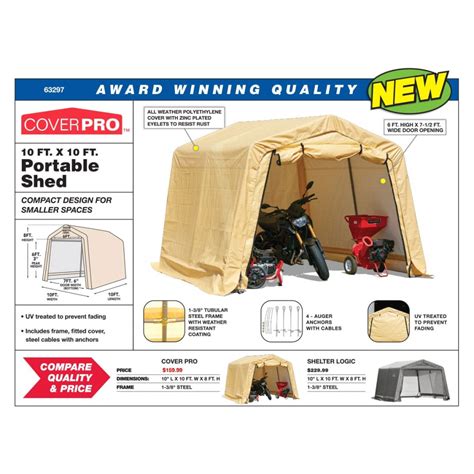 coverpro portable shed instructions buying