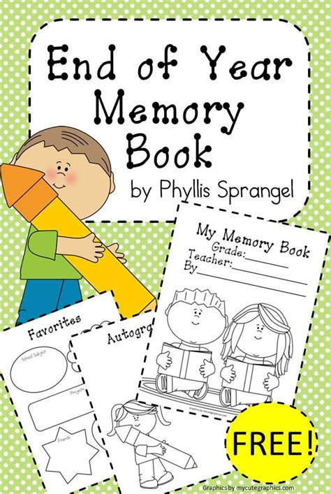 printable kindergarten memory books