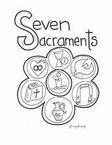 Sacraments Seven Catholic Booklet Coloring School Sacrament Kids Pages Reflection Religion Choose Board Each Original Teacherspayteachers Religious sketch template