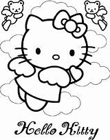 Kitty Hello Coloring Popular sketch template