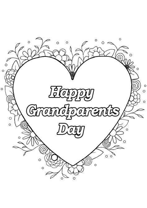 grandparents day  grandparents day adult coloring pages