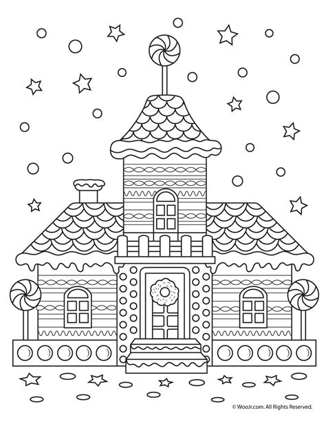 christmas gingerbread house coloring pages thousand