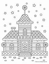 Coloring Adult Gingerbread House Pages Christmas Printable Woojr Colouring Kids Pdf Print Choose Board Gorgeous sketch template