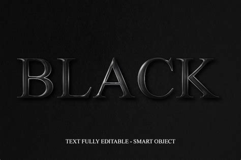 premium psd black text effect