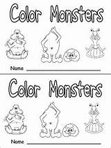 Color Monsters Kindergarten Rhyming Words Preschool Emergent Reader Monster Teacherspayteachers Colors Book sketch template