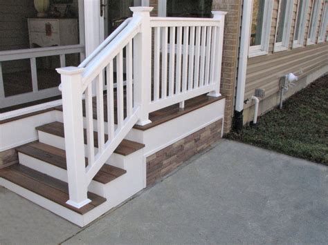 Pvc Front Porch Railing Materials Used Include Pure Aluminum