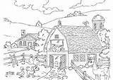 Bauernhof Ferme Para Colorear Granja Coloriage Dibujo Malvorlage Coloring Farm Fargelegge Boerderij Kleurplaat Ausmalbilder Bilde Gård Zum La Ausmalbild Tiere sketch template