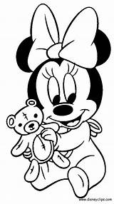 Minnie Baby Mouse Coloring Mickey Pages Printable Disney Drawing Mini Babies Friends Colouring Para Characters Cartoon Color Sheets Dessin Print sketch template
