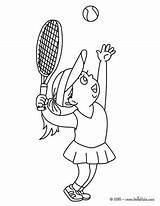 Tennis Player Coloring Pages Woman Coloriage Court Serve Hitting Color Imprimer Drawing Dessiner Print Getcolorings Getdrawings Gratuit Hellokids Dessin sketch template