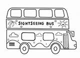Coloring Sightseeing Decker sketch template