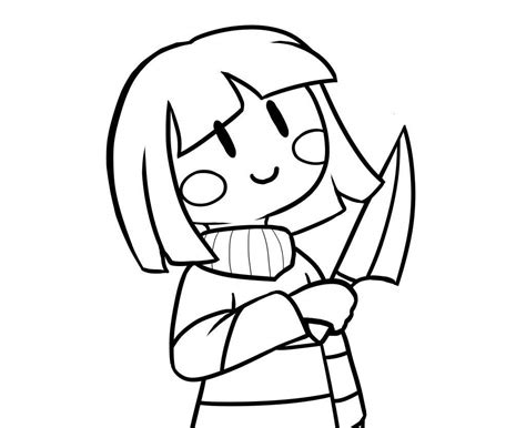 undertale chara anime pages coloring pages