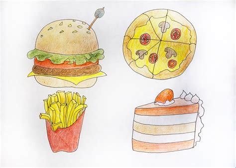 draw food  art