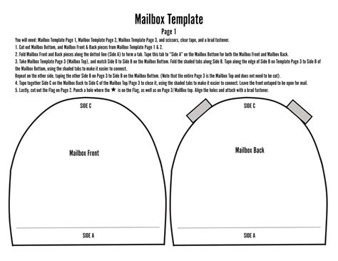 printable paper mailbox template instant  etsy canada