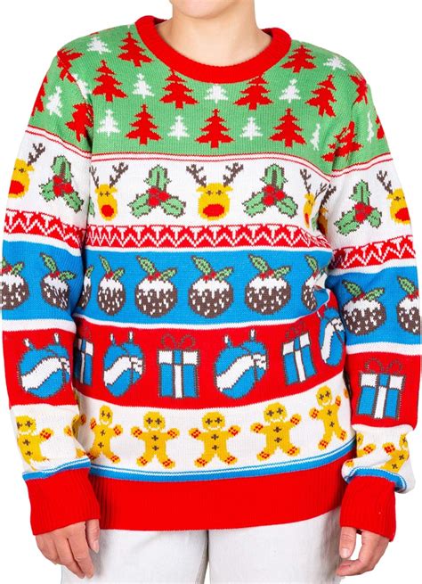 cheesy christmas jumpers reindeer  trees knitted christmas jumper  amazoncouk clothing