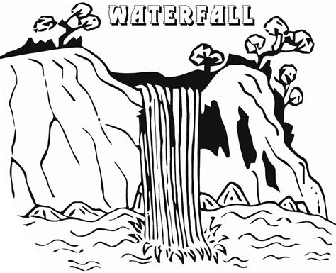 waterfall coloring pages  coloring pages  kids coloring