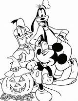 Halloween Disney Coloring Pages Mickey Printable sketch template