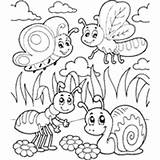 Coloring Pages Bug Insect Insects Cute Bugs Colouring Kids Printable Print Spring Drawing Animals Sheets Nature Color Surfnetkids Cartoon Clipart sketch template
