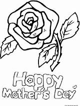 Coloring Pages Mothers Printable Roses Kids Print Princess sketch template