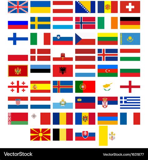 national flags  europe
