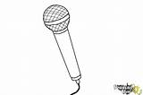 Microphone Draw Step Coloring Drawingnow sketch template