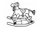 Rocking Horse Coloring sketch template