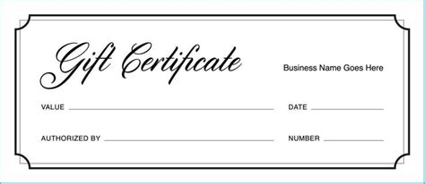 latest blank gift certificate template