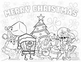 Coloring Christmas Spongebob Pages Printable Printables Friends Kids Drawing Color Season Holiday Sheets Print Computer Disney Rocks Celebration Getdrawings Books sketch template